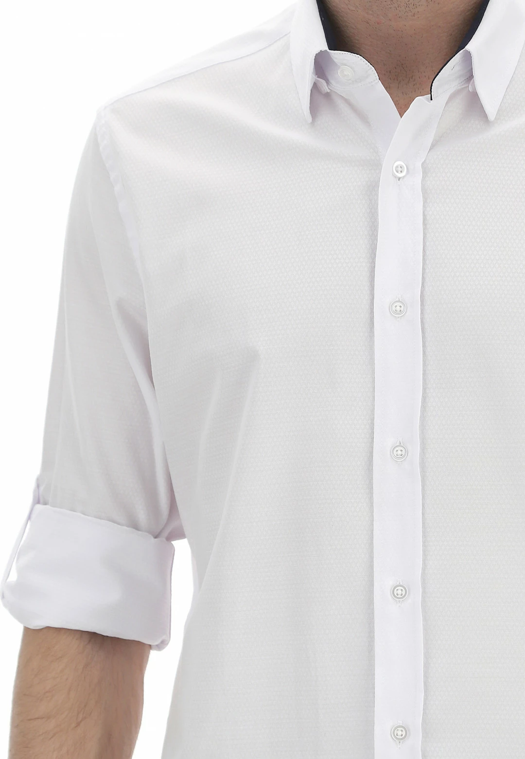 EKS Camicia Uomo èks Regular Fit In Tessuto Operato 7 EKS Camicia Uomo èks Regular Fit In Tessuto Operato - immagine 5