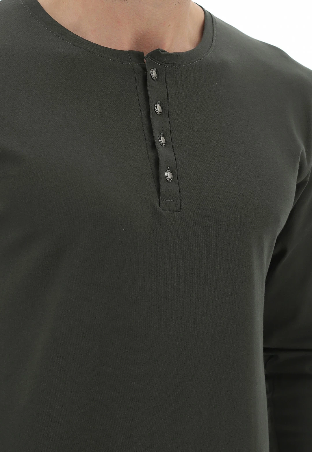 EKS Maglia Manica Lunga èks In Cotone Con Chiusura A Serafino Uomo 11 EKS Maglia Manica Lunga èks In Cotone Con Chiusura A Serafino Uomo - immagine 9