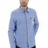 Camicia Uomo Lee In Misto Cotone E Lino Tinta Unita
