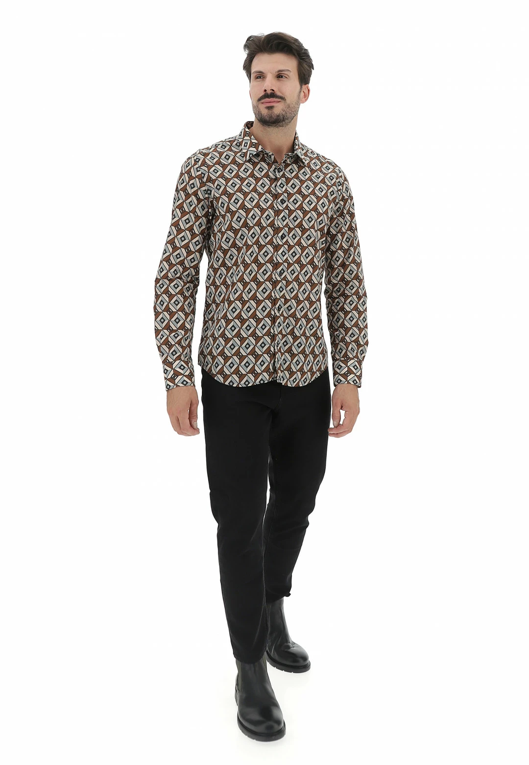 TUPERTU Camicia Uomo Tu Per Tu In Cotone A Fantasia 6 TUPERTU Camicia Uomo Tu Per Tu In Cotone A Fantasia - immagine 4