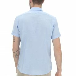 YES.ZEE Camicia In Lino Manica Corta Yes Zee Uomo -Lacoste shop 2a105a143993d22025691aac59503d10