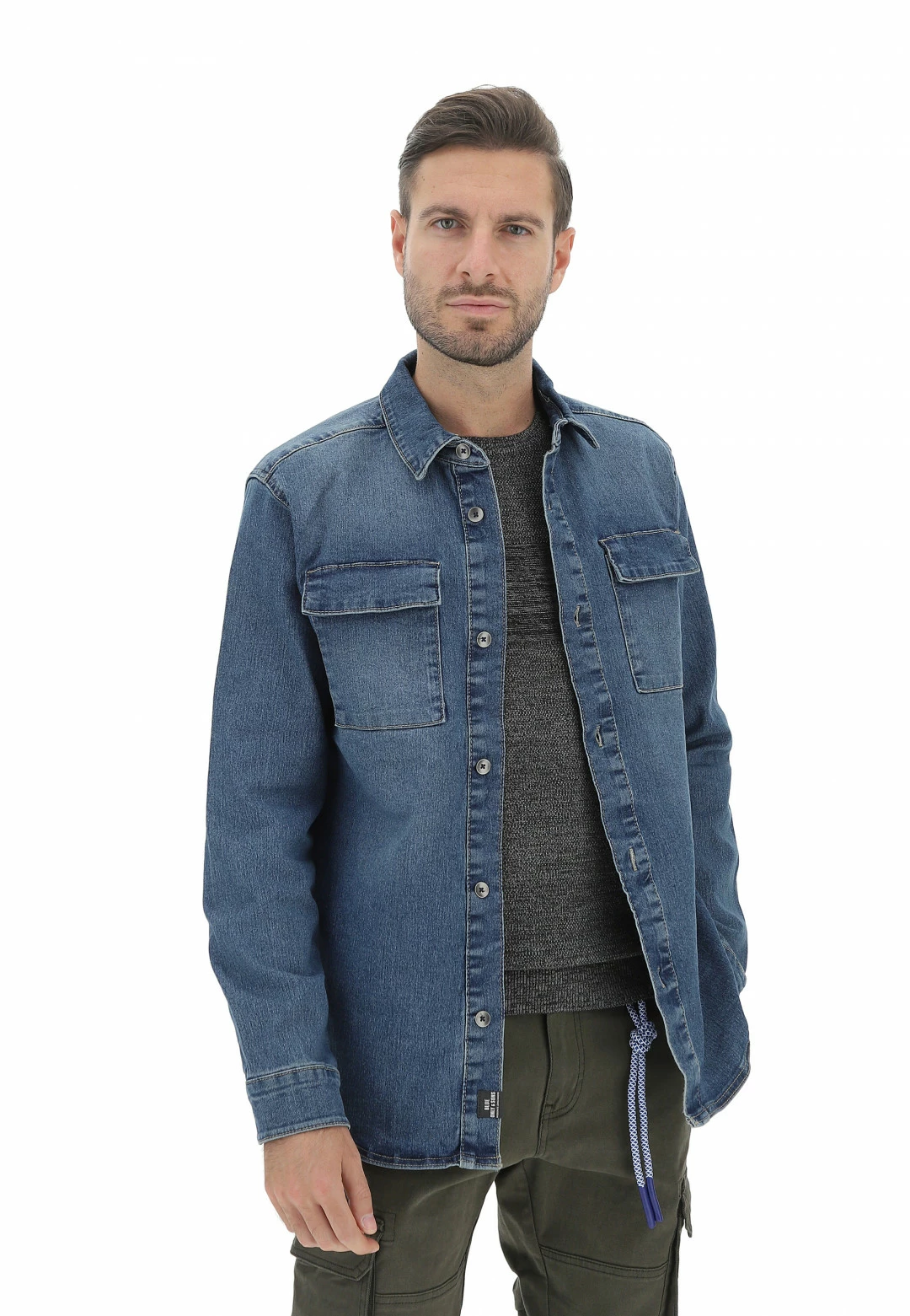 ONLY E SONS Camicia In Jeans Taglio Giacca Only&sons Uomo 3 ONLY E SONS Camicia In Jeans Taglio Giacca Only&sons Uomo