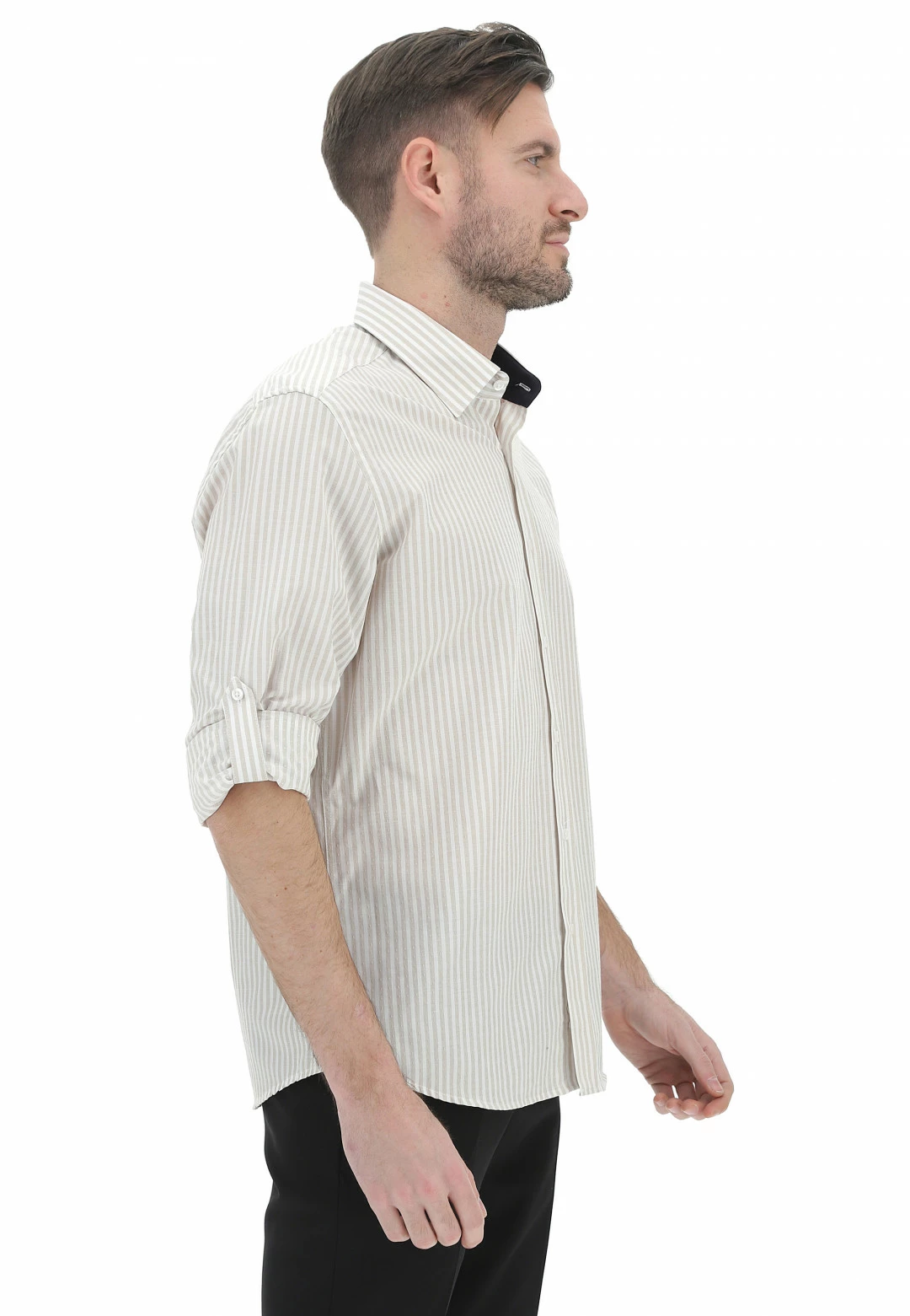 EKS Camicia Uomo èks Botton Up In Fantasia Righe Verticali 4 EKS Camicia Uomo èks Botton Up In Fantasia Righe Verticali - immagine 2