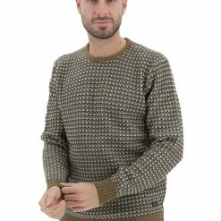 Maglione Girocollo Blend Conlavorazione Tricolor Uomo