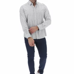 EKS Camicia Stretch Fantasia All Over Uomo èks -Lacoste shop 2cbe41f65d7573e3464e6fe2de9b7e81