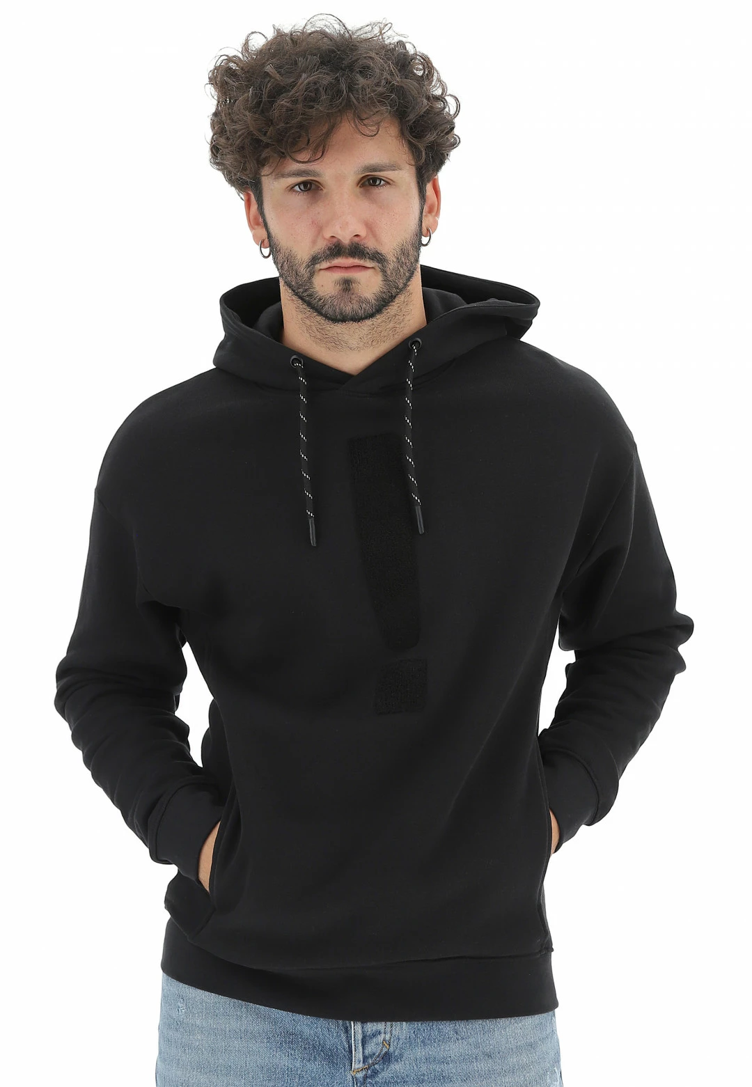 Felpa Foderata Con Cappuccio !solid Uomo Con Tasche Frontali 3 Felpa Foderata Con Cappuccio !solid Uomo Con Tasche Frontali