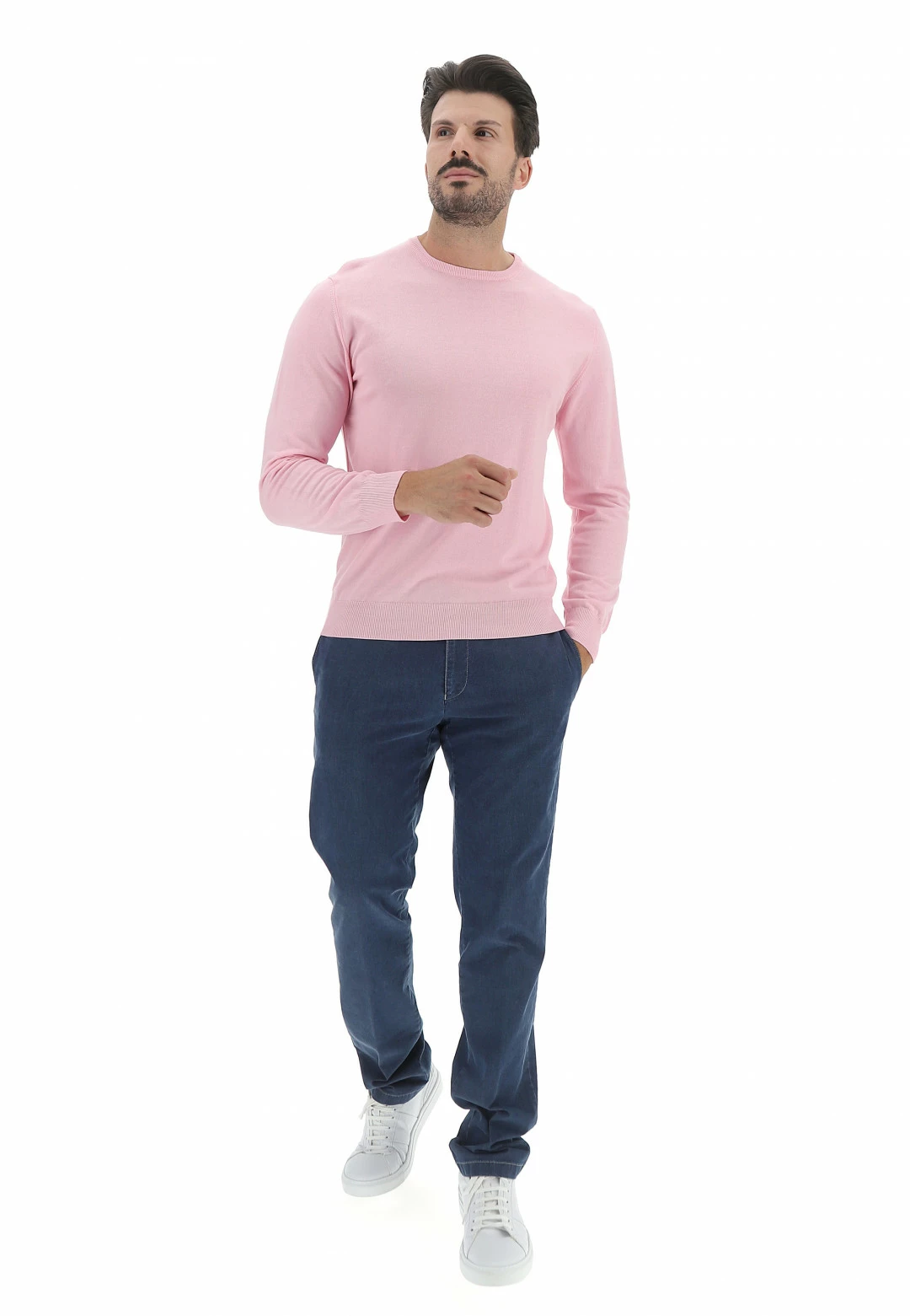 Maglioncino Girocollo Morgano In Cotone Basic Made In Italy 6 Maglioncino Girocollo Morgano In Cotone Basic Made In Italy - immagine 4