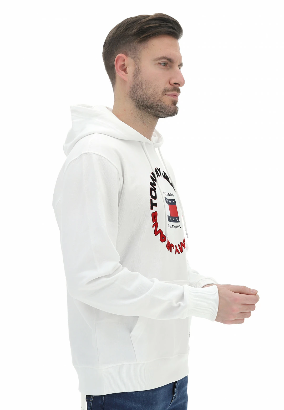 Tommy Hilfiger Jeans Felpa Tommy Jeans Con Cappuccio E Logo Centrale Stampato In Rilievo E Tasca A Marsupio 9 Tommy Hilfiger Jeans Felpa Tommy Jeans Con Cappuccio E Logo Centrale Stampato In Rilievo E Tasca A Marsupio - immagine 7