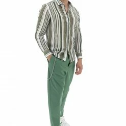 Camicia A Righe In Cotone Sseinse Uomo -Lacoste shop 31abddc7b4e4488267bf297ace14e52e