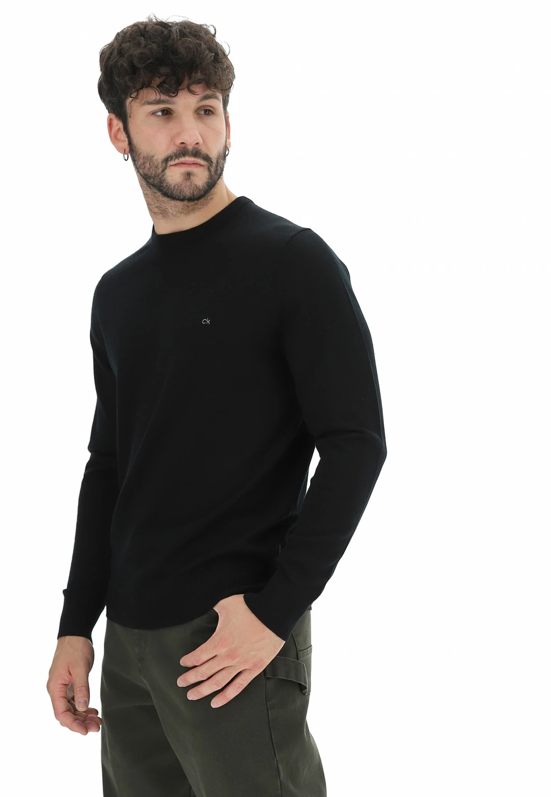 Girocollo In Lana Merinos Calvin Klein K10k102727 4 Girocollo In Lana Merinos Calvin Klein K10k102727 - immagine 2