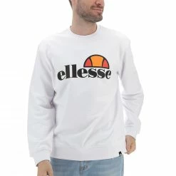 Felpa Girocollo Uomo Ellesse Con Logo Grande