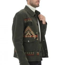 Giubotto Gianni Lupo In Simil Pelle Con Inserti Fantasia Etnica -Lacoste shop 320e97523da6c6eed28b5fabdbd40986