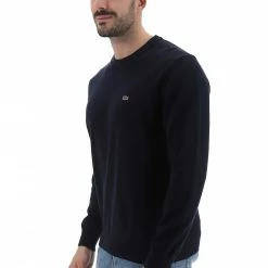 Maglioncino Girocollo Lacoste Uomo Tinta Unita Con Logo A Contrasto Sul Petto 32 Maglioncino Girocollo Lacoste Uomo Tinta Unita Con Logo A Contrasto Sul Petto -Lacoste shop 32107103dc972e139e2c58e202d2c3f2