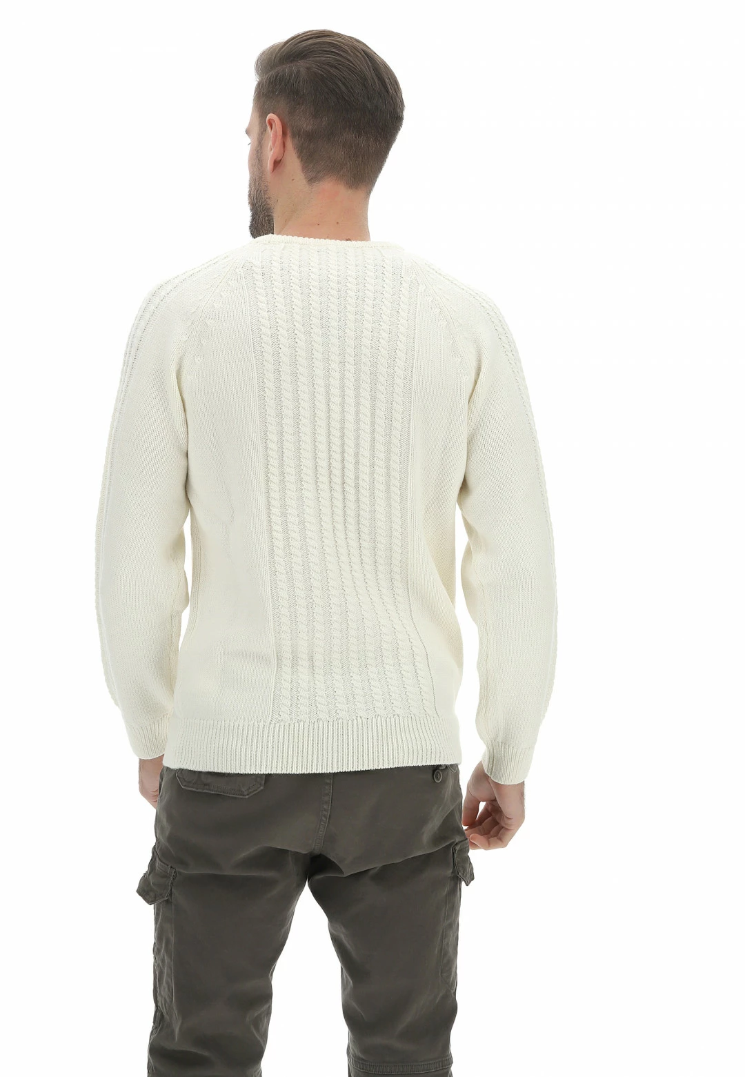 Smiling London Maglione Aff In Girocollo Con Lavorazione A Treccia Uomo 5 Smiling London Maglione Aff In Girocollo Con Lavorazione A Treccia Uomo - immagine 3