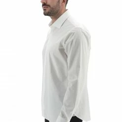 Camicia Michael Kors Uomo Tinta Unita Slim Fit Con Logo Ricamato Tono Su Tono -Lacoste shop 350106ba0d196d43250bb52415a65004