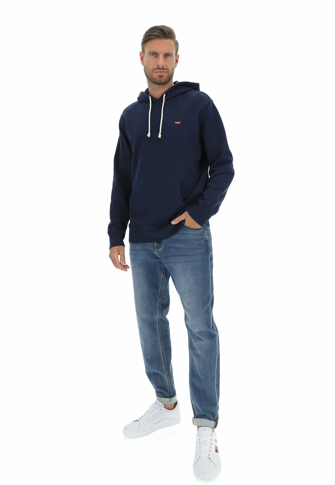 Felpa Garzata Uomo Levi's 34581 Con Tasca A Marsupio E Logo Applicato 6 Felpa Garzata Uomo Levi's 34581 Con Tasca A Marsupio E Logo Applicato - immagine 4