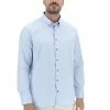 Camicia Uomo Bugatti In Cotone Tinta Unita Con Bottoni A Contrasto