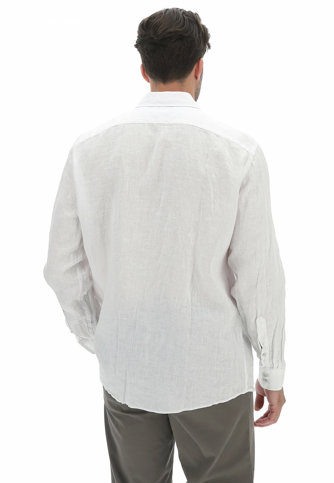 Camicia 100% Lino Olymp Con Taschino Frontale 5 Camicia 100% Lino Olymp Con Taschino Frontale - immagine 3