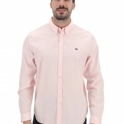 Camicia Uomo Lacoste Tinta Unita Con Logo Sul Petto Regular Fit -Lacoste shop 3ab7801b00453c7d5efddc3e3d0425ec