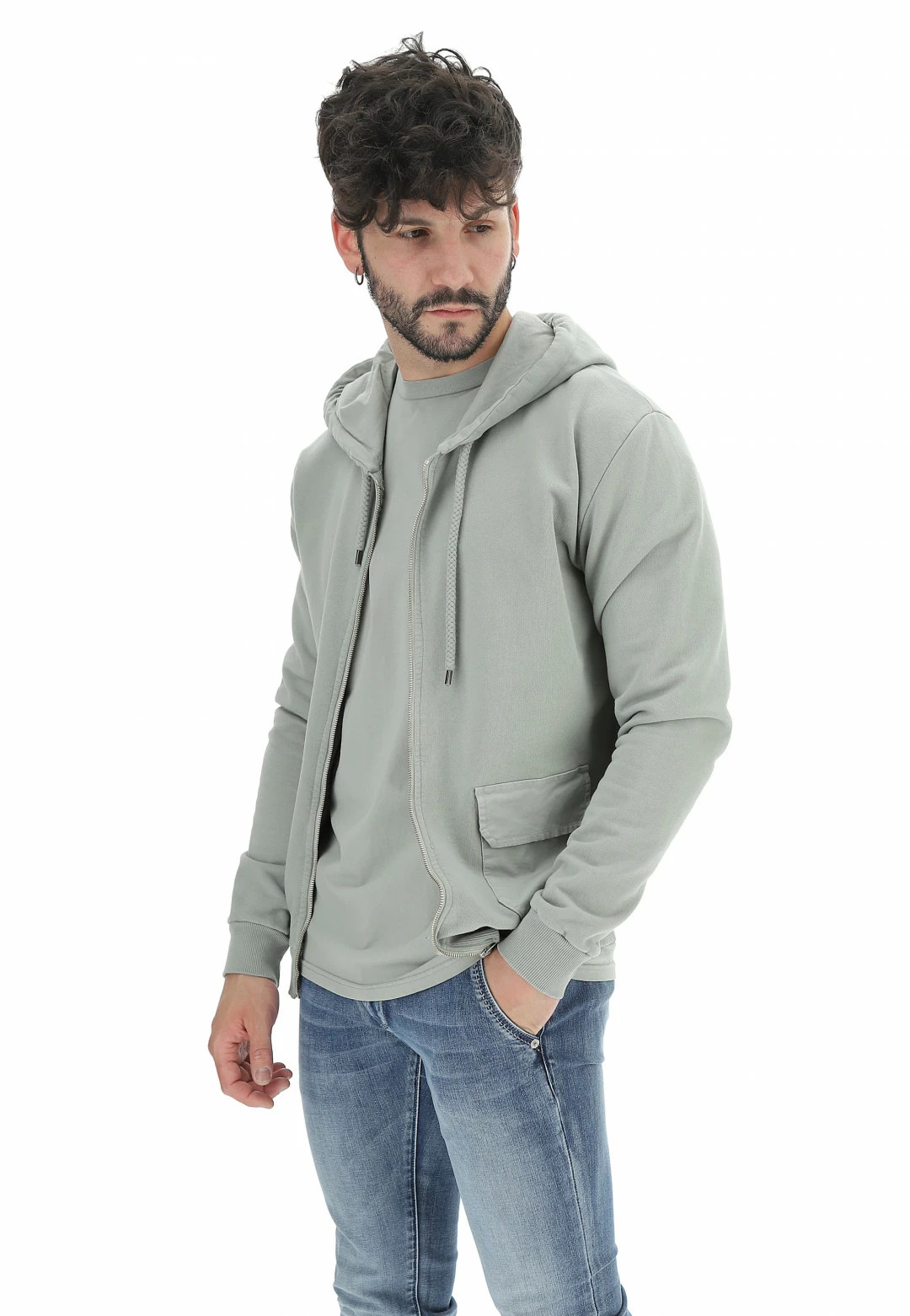 Age Felpa Full Zip Cappuccio Con Tasconi 4 Age Felpa Full Zip Cappuccio Con Tasconi - immagine 2