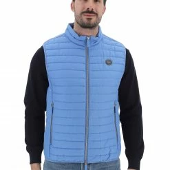 Gaudi Gilet Uomo Gaudì In Tinta Unita Con Tasche Laterali E Zip -Lacoste shop 3b34e8ac4288469732d82c72a908b1f5