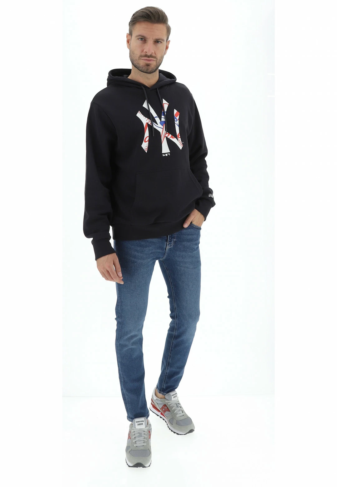 Felpa New Era Felpata Con Cappuccio E Stampa Logo Frontale 6 Felpa New Era Felpata Con Cappuccio E Stampa Logo Frontale - immagine 4