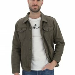 Giubbino Age In Denim Verde Militare -Lacoste shop 3c719f724b85a0a1b4d1e67a8c33417e