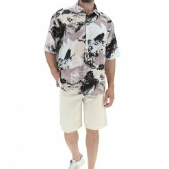 ONLY E SONS Camicia Manica Corta Fantasia Astratta Only & Sons -Lacoste shop 3cfc67d2106b2050272c3cb6b12f9b23