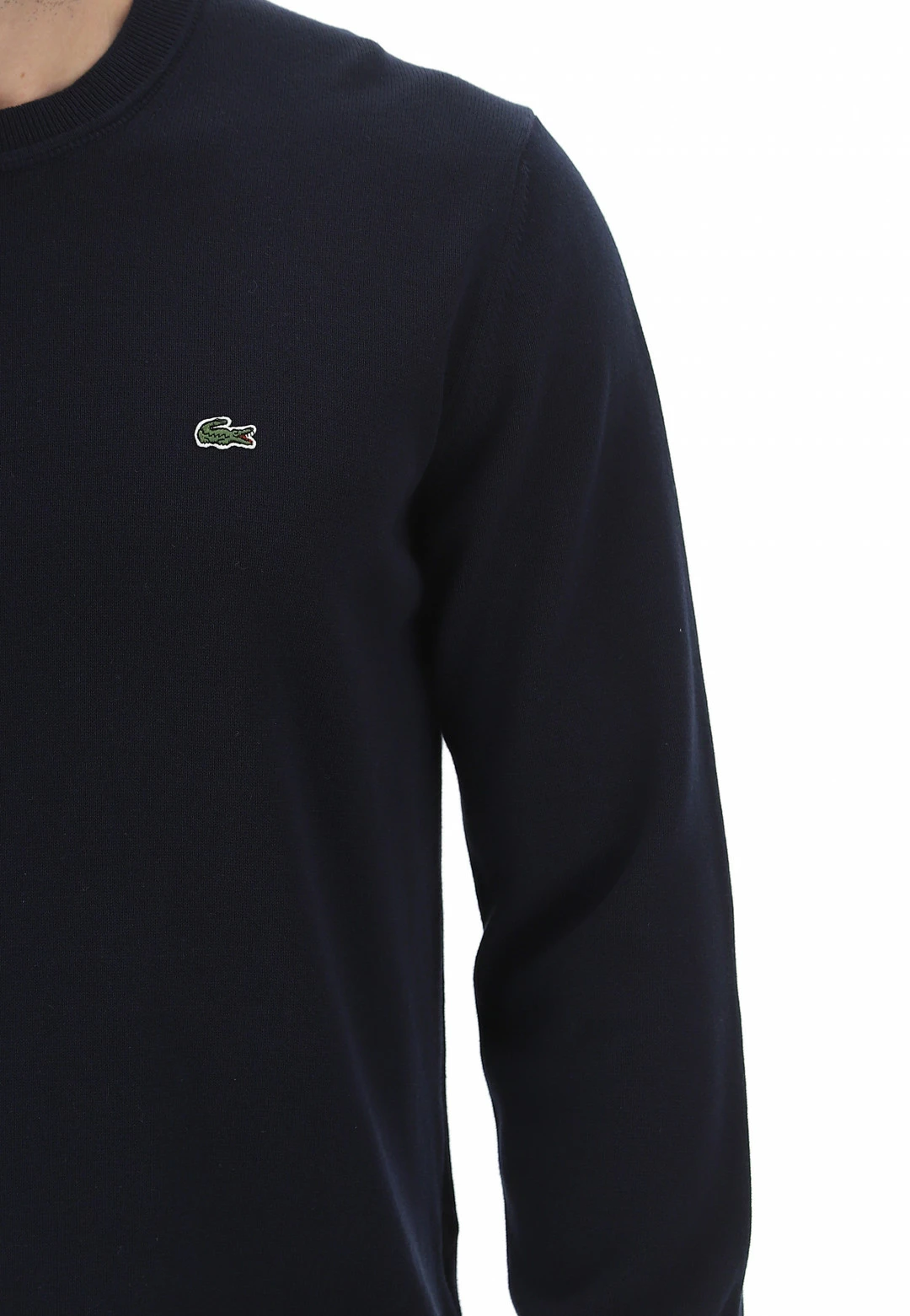 Maglioncino Girocollo Lacoste Uomo Tinta Unita Con Logo A Contrasto Sul Petto 16 Maglioncino Girocollo Lacoste Uomo Tinta Unita Con Logo A Contrasto Sul Petto - immagine 15