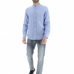 Camicia Coreana In Lino Manica Lunga Gianni Lupo -Lacoste shop 3f02a8eaae2e632446586dbbfda5efe8