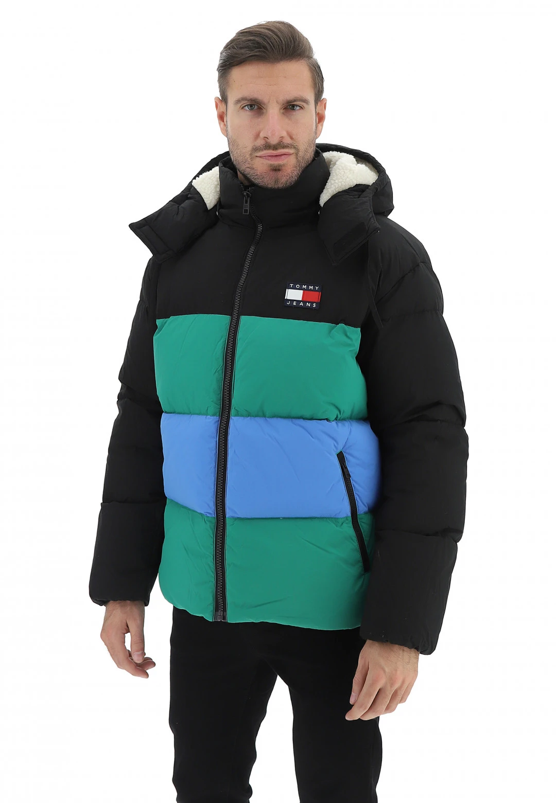 Tommy Hilfiger Jeans Giubbotto Color Block In Ovatta Tommy Jeans Uomo 2 Tommy Hilfiger Jeans Giubbotto Color Block In Ovatta Tommy Jeans Uomo