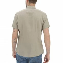 YES.ZEE Camicia In Lino Manica Corta Yes Zee Uomo -Lacoste shop 4052b9694539bfc31cd7482d05647958