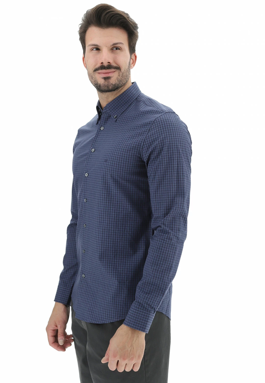 Camicia Micro Quadrettata Calvin Klein K10k107897 4 Camicia Micro Quadrettata Calvin Klein K10k107897 - immagine 2