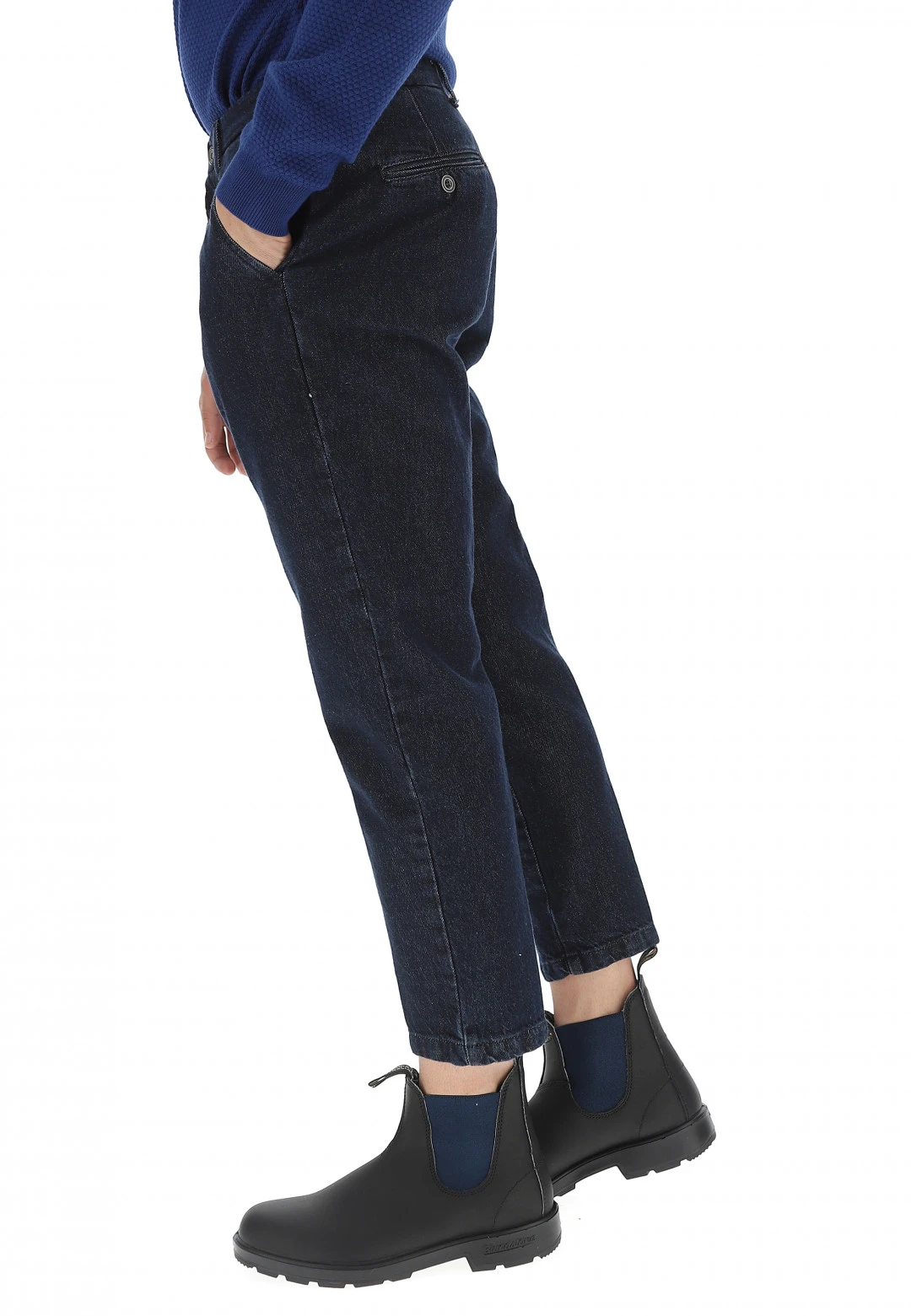 EKS Pantalone Denim Stretch Taglio Chino èks 4 EKS Pantalone Denim Stretch Taglio Chino èks - immagine 2