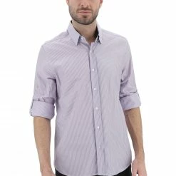 EKS Camicia Uomo èks In Fantasia A Riga Verticale