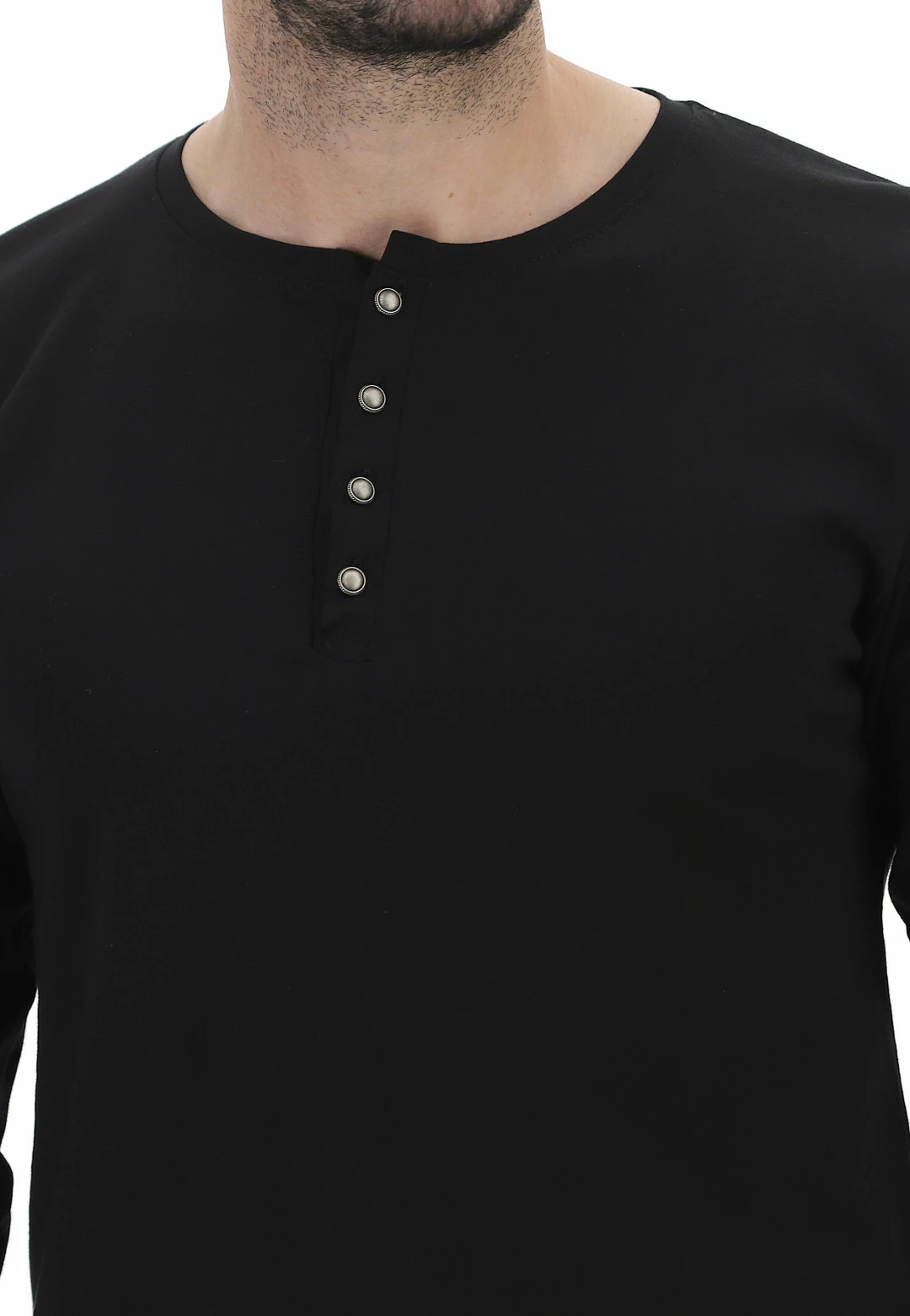 EKS Maglia Manica Lunga èks In Cotone Con Chiusura A Serafino Uomo 6 EKS Maglia Manica Lunga èks In Cotone Con Chiusura A Serafino Uomo - immagine 4