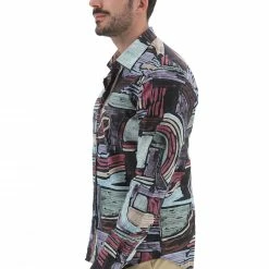 Camicia In Cotone Fantasia Tupertu Uomo -Lacoste shop 4489b5ffa67fc94def219849c499f1a8