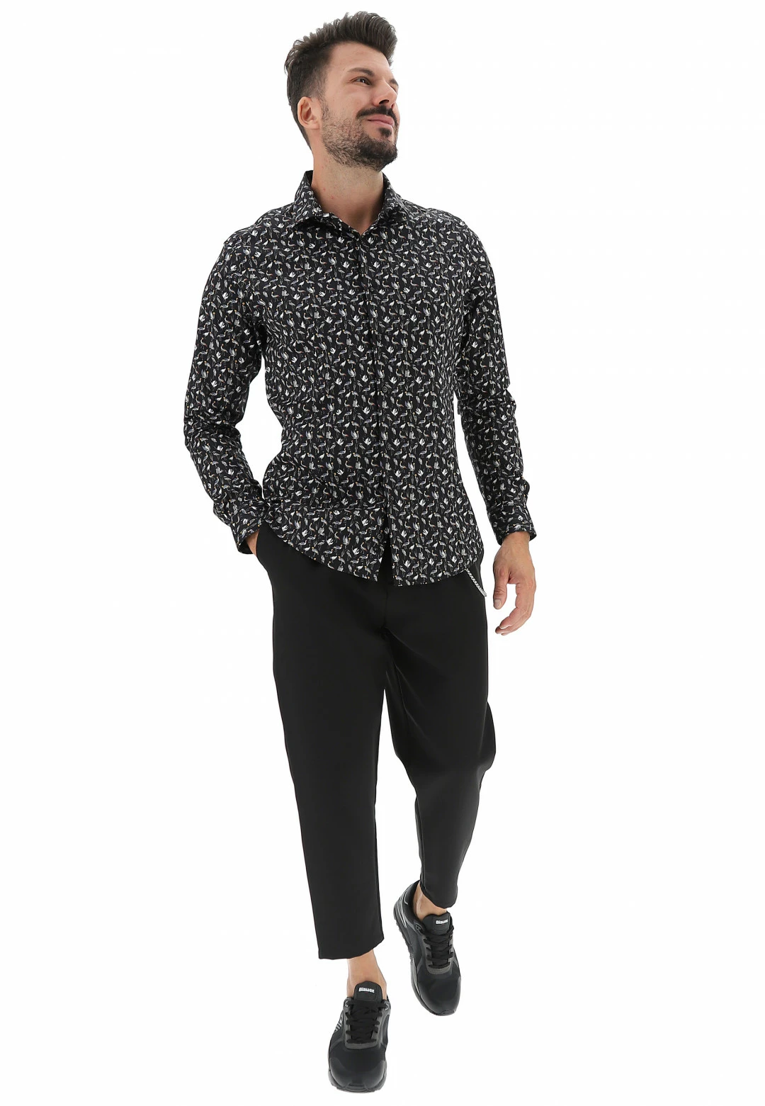 Camicia Stretch Fantasia All Over Eks 6 Camicia Stretch Fantasia All Over Eks - immagine 4