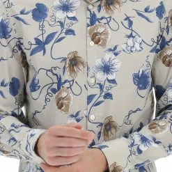 YES.ZEE Camicia Uomo Yes Zee In Cotone Fantasia Floreale -Lacoste shop 4aa4a35d7ab1f08a5fe6120ff561a218