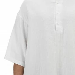 Camicia Catch Over Fit Collo Alla Coreana Con Bottoni A Serafino -Lacoste shop 4bce732dcd8683570100546cc4138676