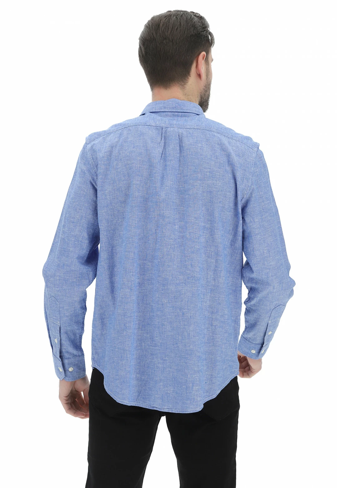 Camicia Uomo Lee In Misto Cotone E Lino Tinta Unita 5 Camicia Uomo Lee In Misto Cotone E Lino Tinta Unita - immagine 3