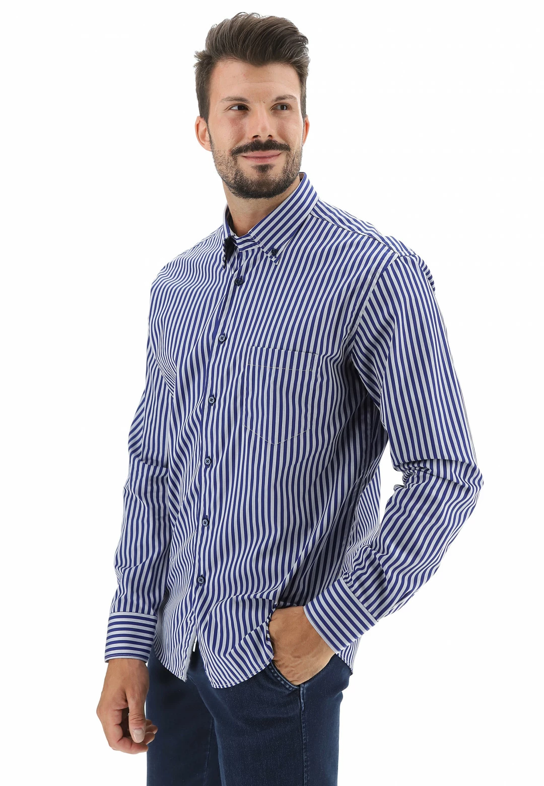 Camicia Rotte Mediterranee Righe Bicolore R2103 4 Camicia Rotte Mediterranee Righe Bicolore R2103 - immagine 2
