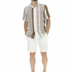 ONLY E SONS Camicia A Maniche Corte Only&sons A Righe Verticali -Lacoste shop 4c74af121a480f2f58d604de4da05518