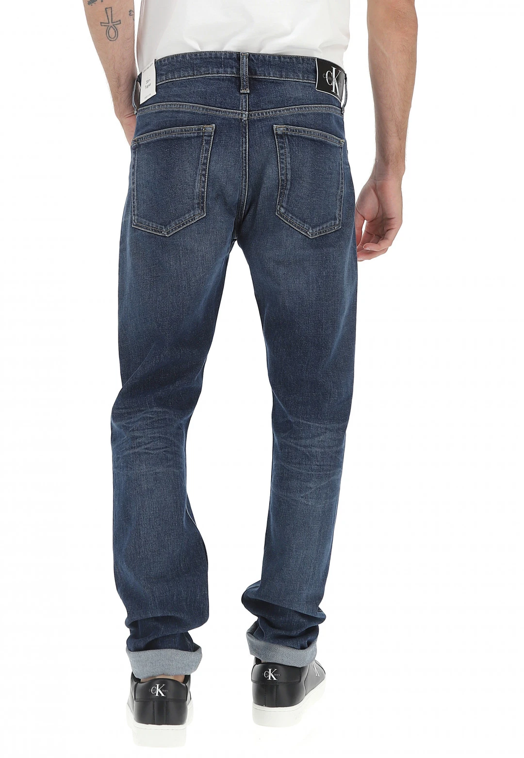 Jeans Calvin Klein Jeans Uomo Lavaggio Scuro Slim Taper 5 Jeans Calvin Klein Jeans Uomo Lavaggio Scuro Slim Taper - immagine 3
