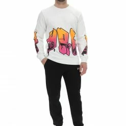 Felpa Girocollo Pyrex Uomo In Cotone Con Stampa Graffiti -Lacoste shop 50a29415b930347d101f1db032ceba1f