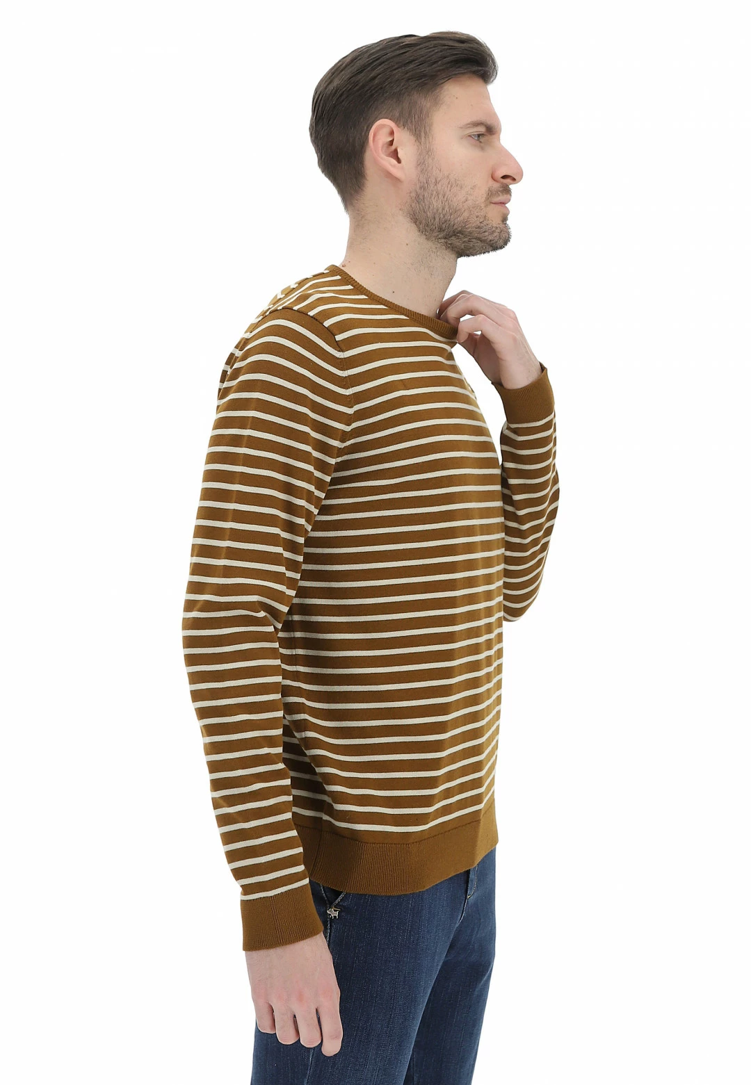 ONLY E SONS Maglioncino Girocollo Rigato In Cotone Only&sons Uomo 9 ONLY E SONS Maglioncino Girocollo Rigato In Cotone Only&sons Uomo - immagine 7