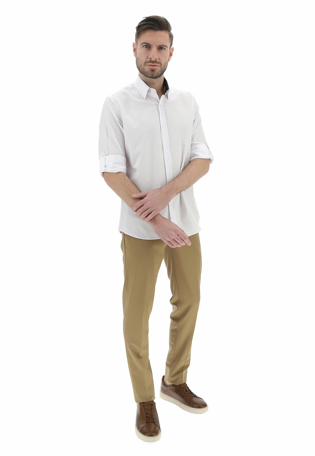 EKS Camicia Uomo èks Regular Fit In Tessuto Operato 6 EKS Camicia Uomo èks Regular Fit In Tessuto Operato - immagine 4