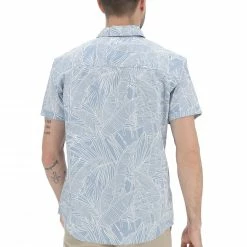 Camicia Blend Manica Corta Fantasia Foglie Uomo -Lacoste shop 54ba48c4a4c379b076356a589360fc81