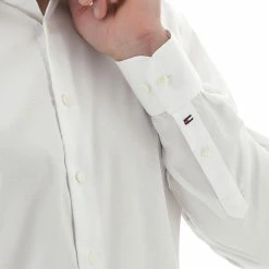 Camicia Tommy Hilfiger Mw0mw29113 Tinta Unita Regular Fit Con Microfantasia -Lacoste shop 563ab29743522b954a54c512e7e2bf95