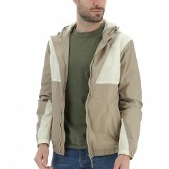 Giacca A Vento Con Cappuccio Blend Bicolor